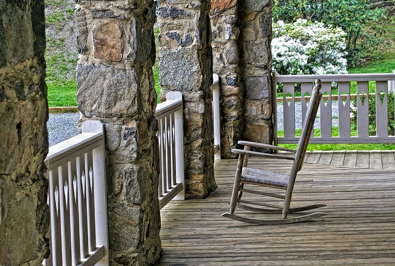 outdoor gate for deck stairs